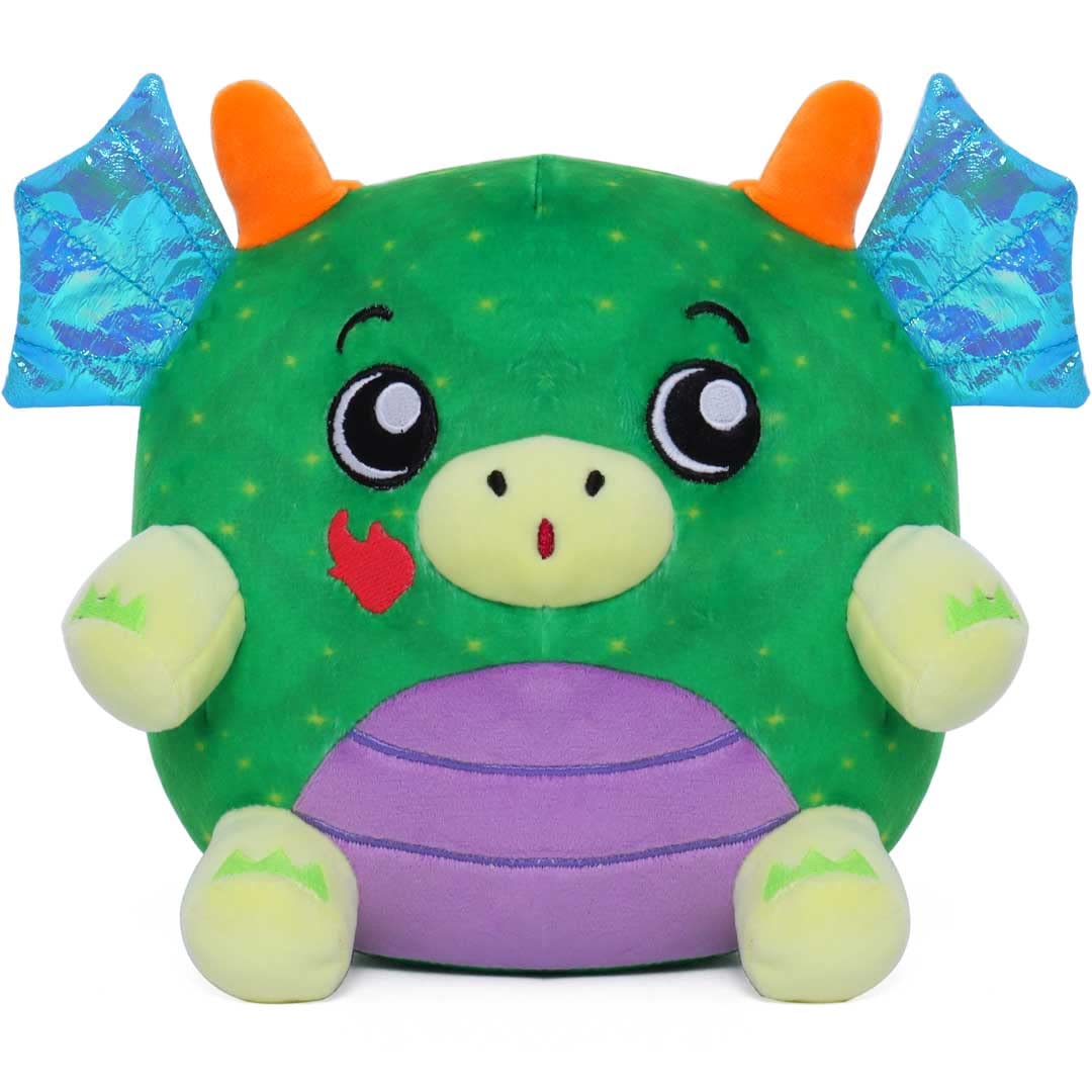 Dream Beams - słodka, przytulna pluszowa zabawka, Glow in The Dark, nadaje się do prania, od 0 lat (18 cm, smok)