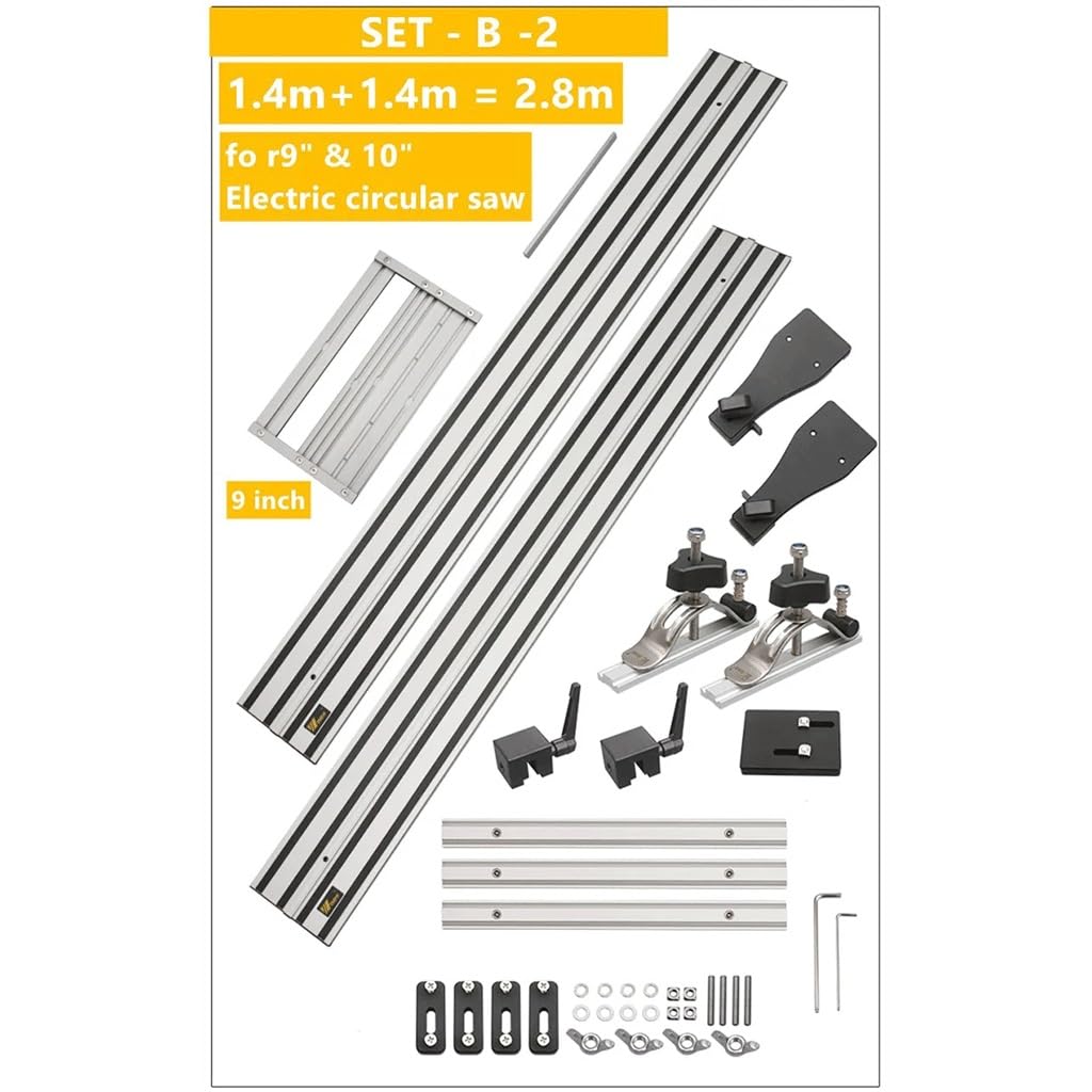 Guida Universale per Sega Circolare: Accessori per Tagli Diritti e smussature a 45 Gradi, per Utensili da falegnameria per la casa e Il Giardino(1.4M with 7in Base)