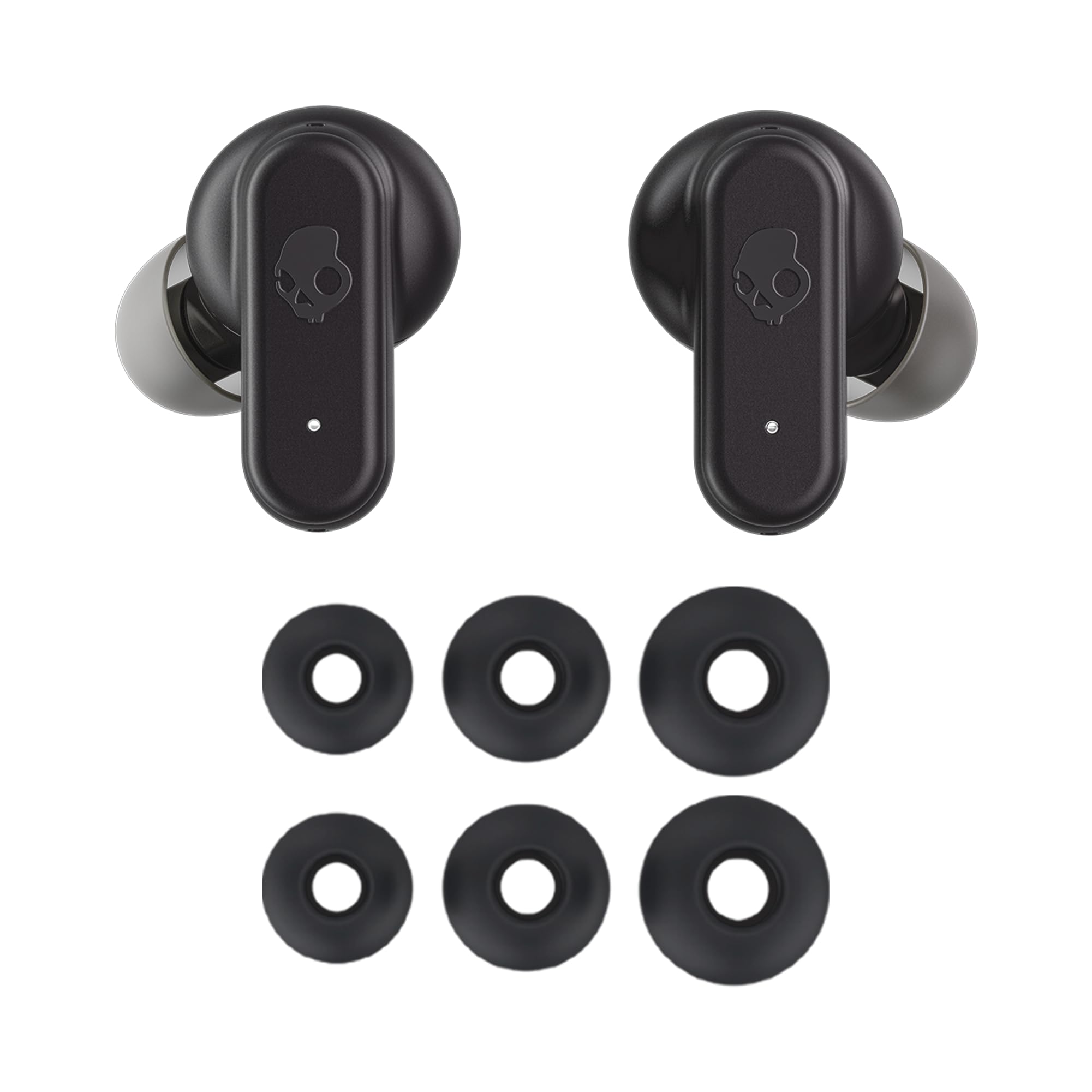 Skullcandy Dime Evo In-Ear Wireless-Kopfhörer, 36 Std. Akkulaufzeit, Mikro, kompatibel mit iPhone, Android und Bluetooth-Geräten - True Black