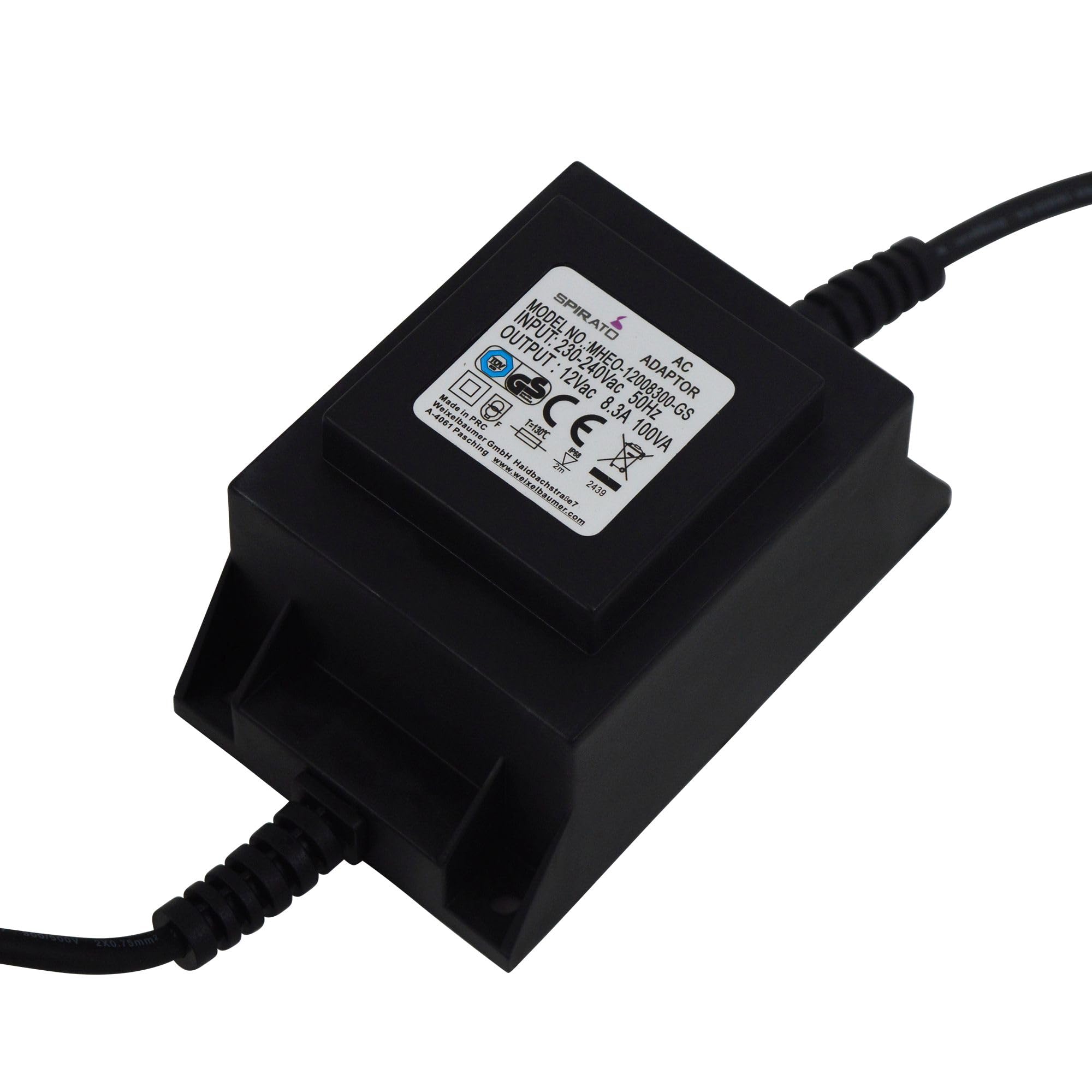 Trafo 100W für Pool Unterwasser Scheinwerfer, Schwarz