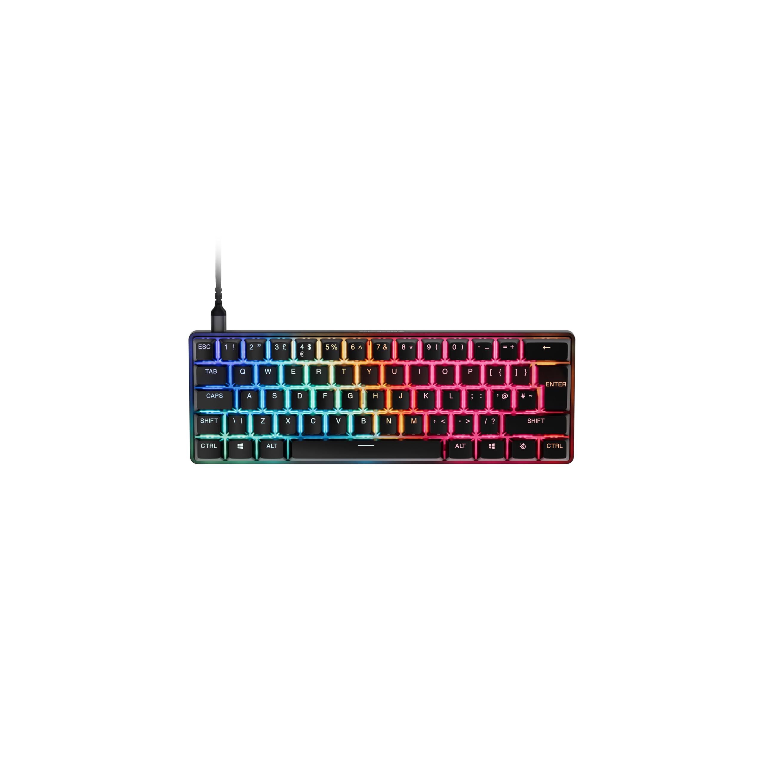 SteelSeries Apex Pro Mini Gen 3 con Switch HyperMagnetic OmniPoint 3.0 - Attuazione regolabile - Rapid Trigger - Preset di gioco - Protection Mode - Rapid Tap/SOCD - RGB -Copritasti in PBT - UK QWERTY