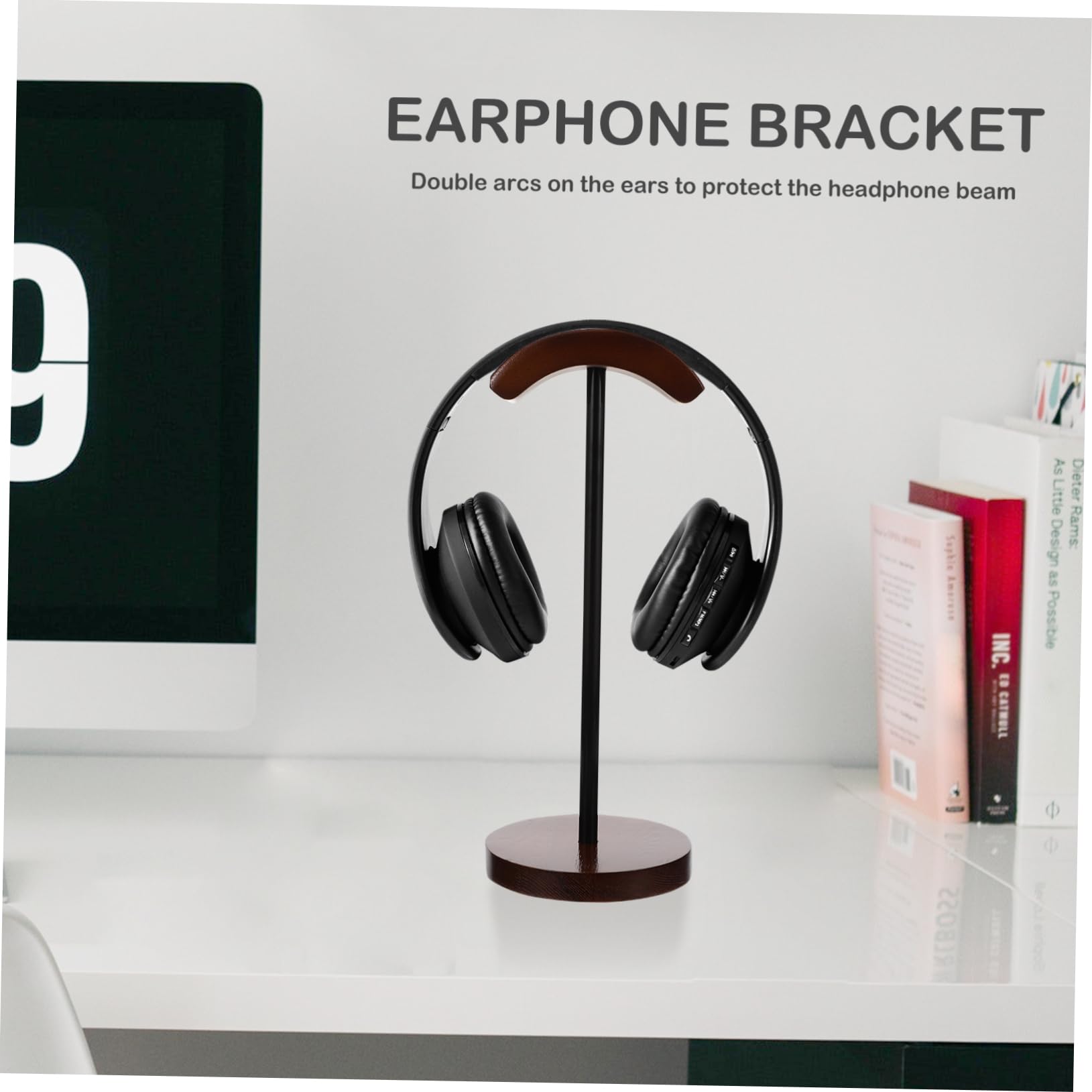 Supporto per Cuffie da Tavolo in Legno, Pratico e Versatile, Non Si Deforma Facilmente, per Headset e Headphone
