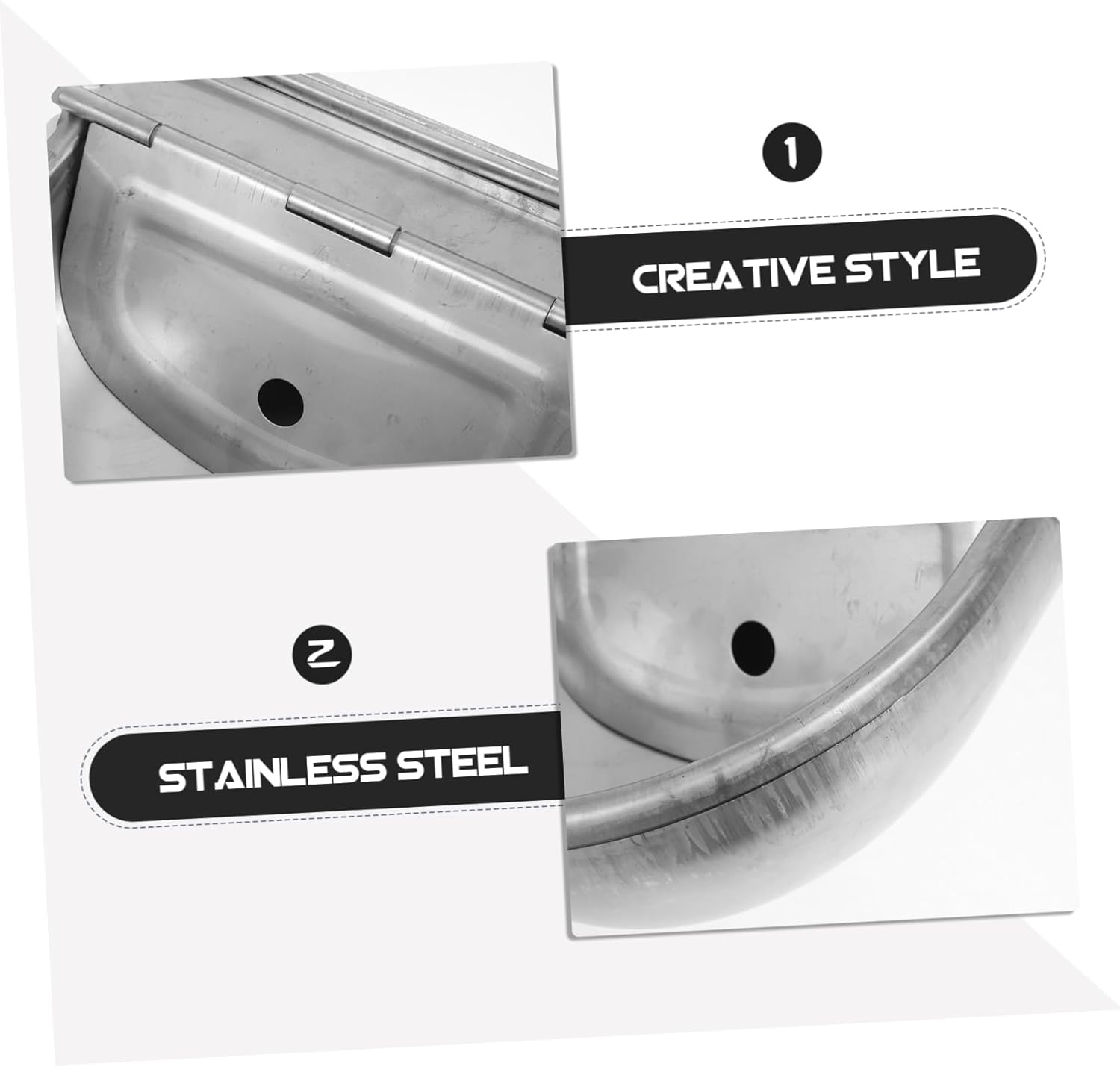 Toyvian Automatic Stainless Steel Animal Waterer with Float Valve Durable Farm Water Bowl for Cattle Pigs Sheep Horses Outdoor Pets Capacity Automatic Water Dispenser