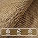 Softlife 4x6 Faux Jute Area Rug, Washable Rugs for Entryway Modern Farmhouse Non-Slip Accent Rug Floor Carpet for Dining Room Living Room Bedroom Kitchen Entryway, Brown