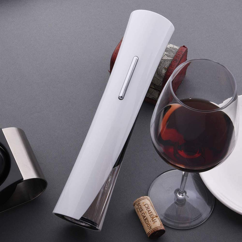 Conjunto de Regalo de Vino, Incluye abrelatas de Botella de Vino eléctrico de Acero Inoxidable, Tapones de Botellas, Colada, Cortador de lámina
