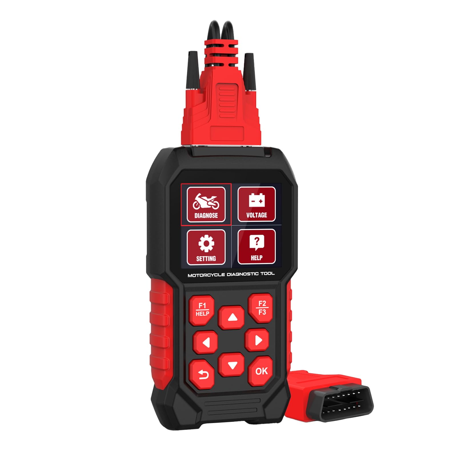Escáner de motocicleta, herramienta de diagnóstico de motocicleta, lector OBD M4, herramienta de diagnóstico de motocicleta, lectura/borra códigos de falla, prueba rápida y de voltaje, lector de
