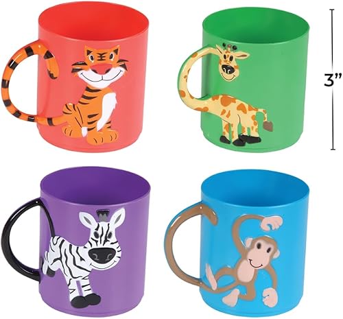 Miniatura 2 de tazas de animales colores surtidos (1 onza)