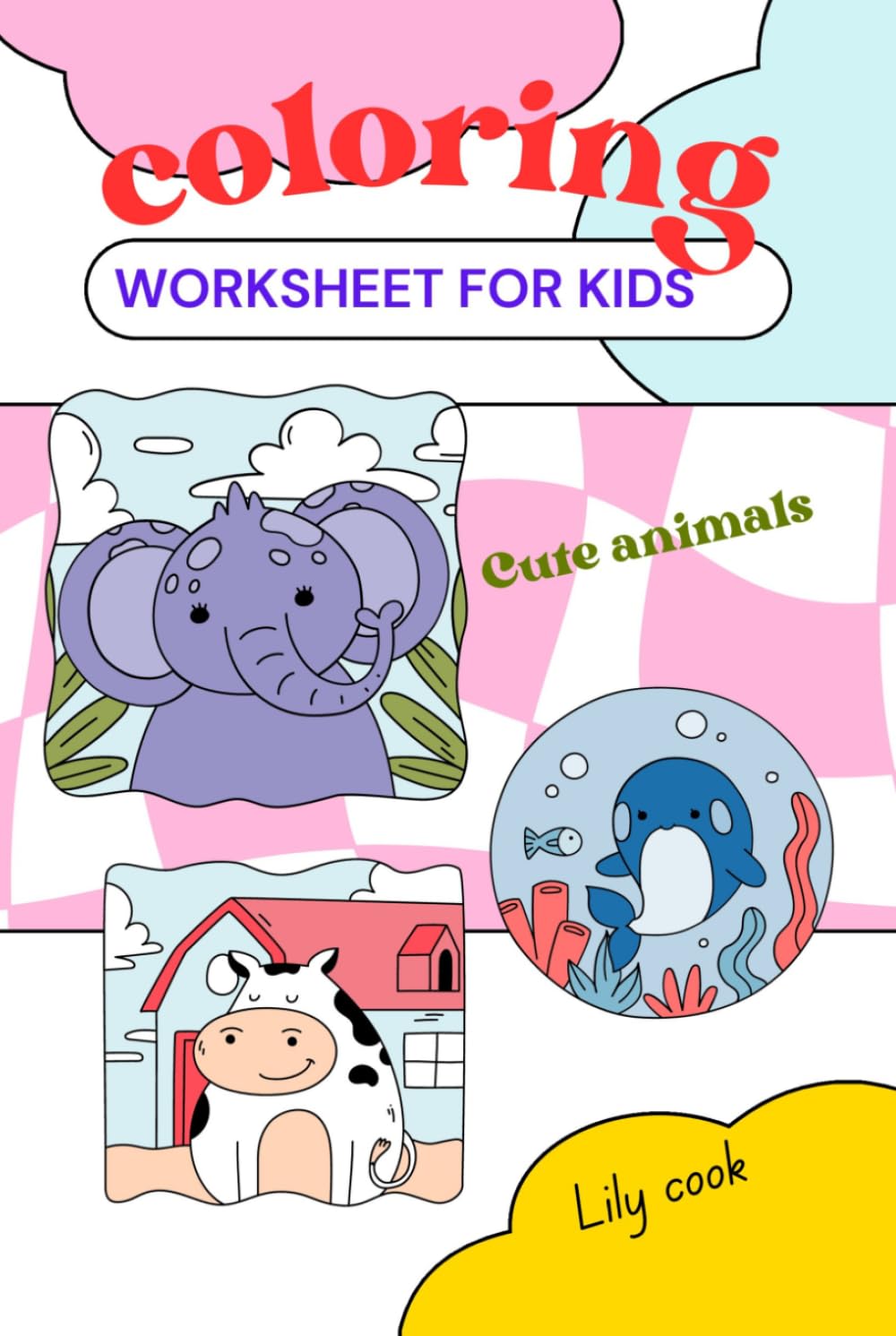 Coloring worksheet for kids: A Fun Coloring Adventure with Adorable Animals