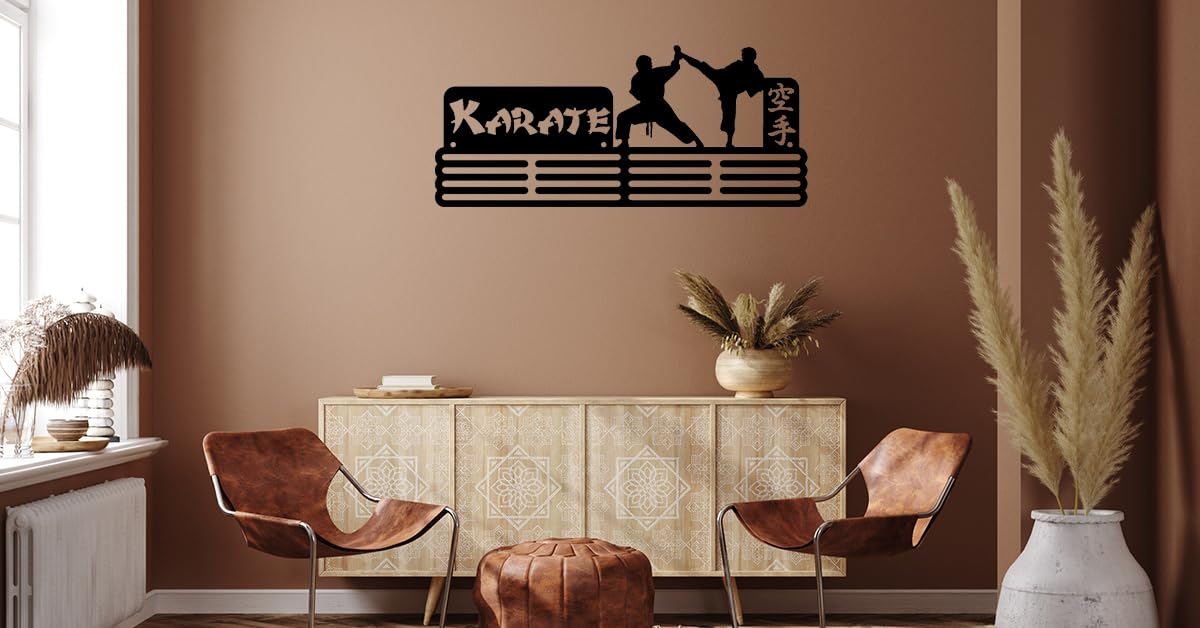 Alien Lasertech Karate Metal Medal Hanger for Home and Office (Mild Steel Material with Black Powder Coating) 400mm x 175mm with 16 Hooks 1.5 mm Thickness (B0CL2311HC) Amazon Price History, Amazon Price Tracker