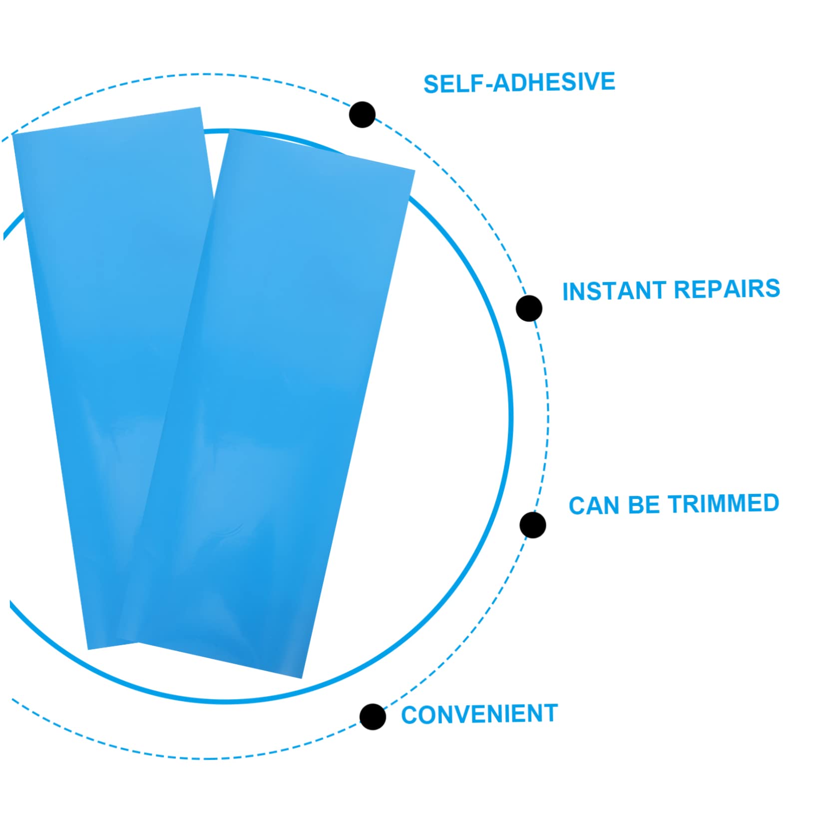 BESPORTBLE PVC-reparaturkleber Quadratisches Schwimmt Flecken Pools Liner Schwingungsdämpfer Narren Witze Scherzen Verdrahtet Leistung Kondensatorhalterung Raupe Blue 20st