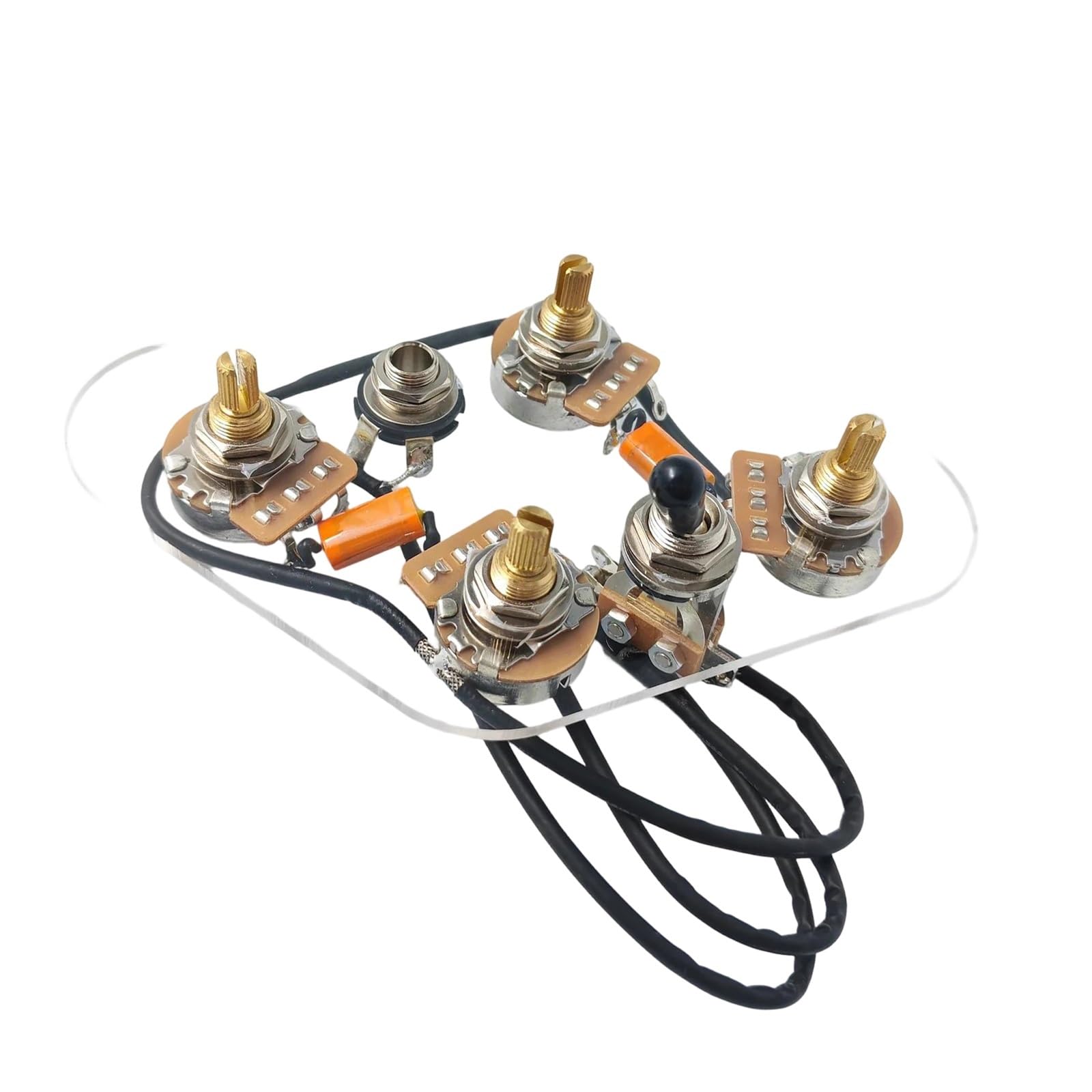 Kit De Precableado Para Guitarra Eléctrica 2T2V Con Potenciómetro De 500K | Arnés de guitarra
