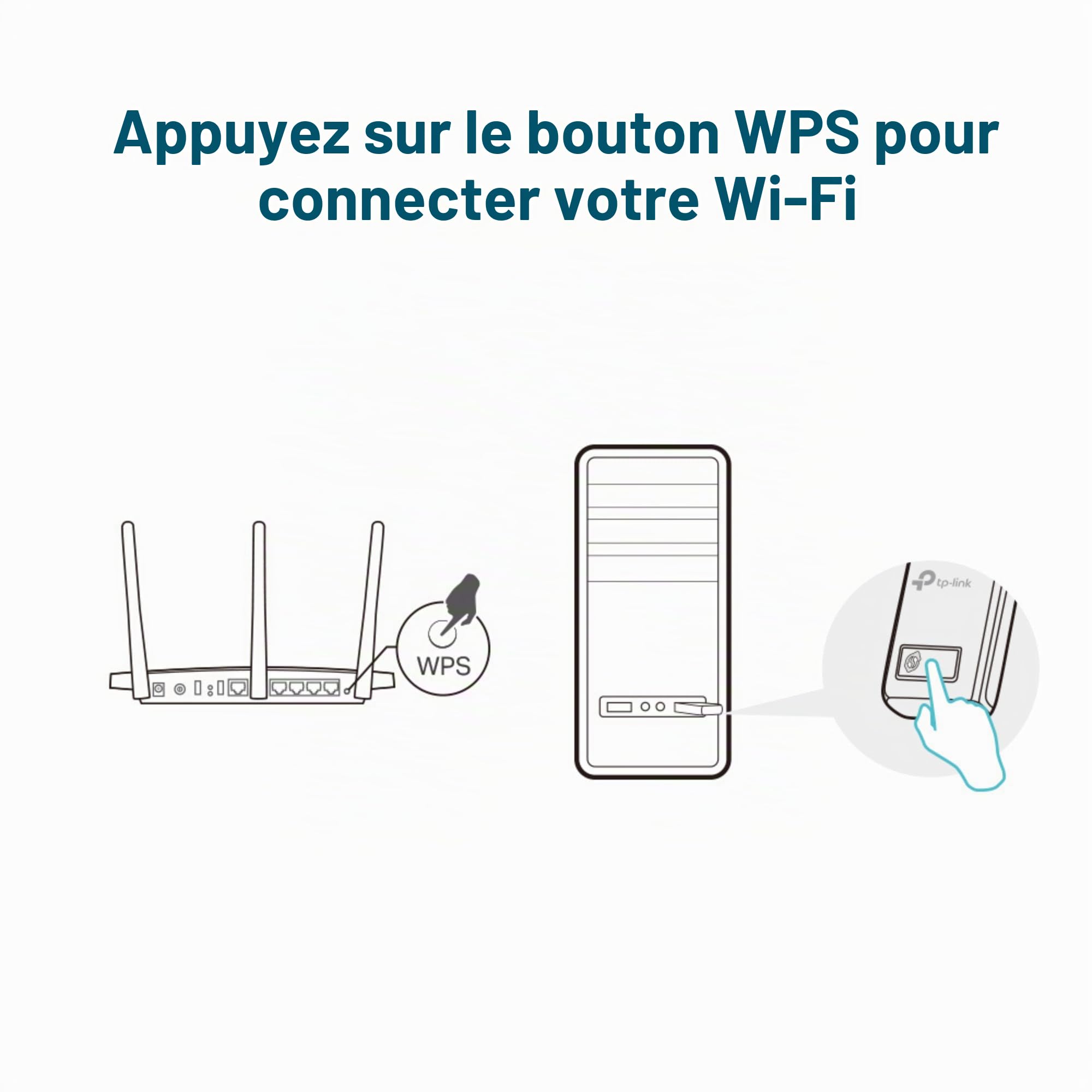 TP-Link TL-WN823N Mini Adaptateur USB WiFi N300 Mbps, Clé WiFi avec Bouton WPS, Compatible Windows 11/10/8.1/8/7/XP, Mac OS, Linux, Noir