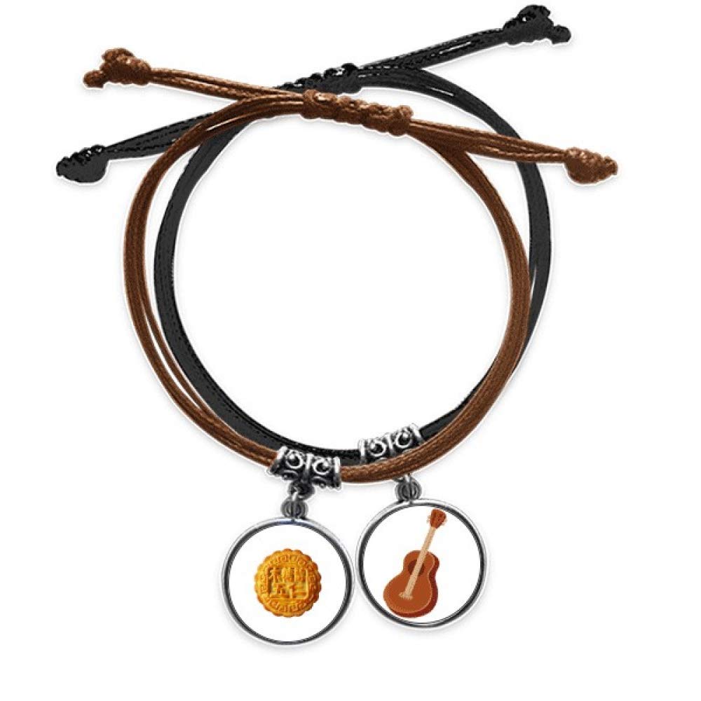 Pulsera de cuero de pastel de luna accesorio de moda unisex ajustable 3
