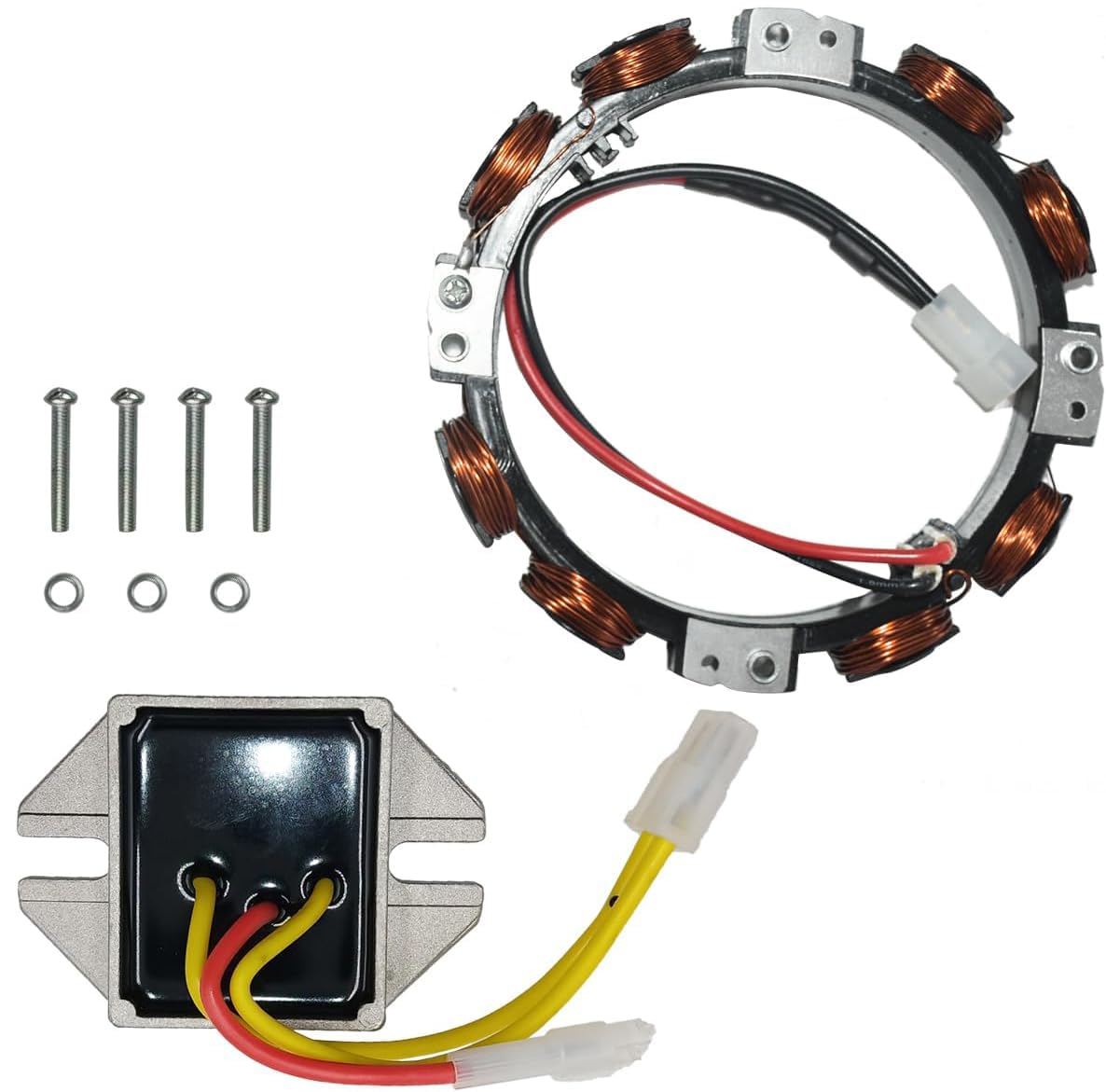 Alternator Wire Stator Alternator With Regulator - Fits BS Lawn