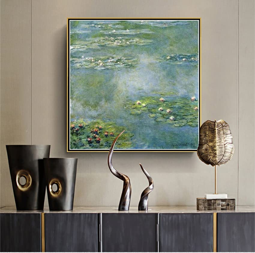 オスカル・クロード・モネ 、睡蓮、希少画集画、新品額装付 オスカル・クロード・モネ 、睡蓮、希少画集画、新品額装付
