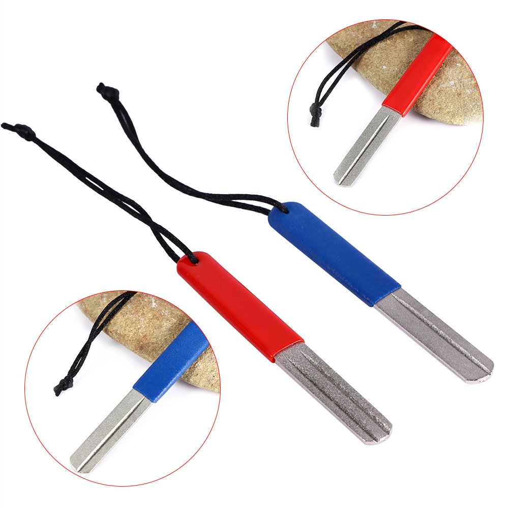 VGEBY Angelhaken Schrfer, Fischhaken Schrfer Fish Hook Schrfen Datei  Werkzeug Zubehr mit Hngende Seil fr Outdoor Angeln (Rot) : Amazon.de:  Sport & Freizeit