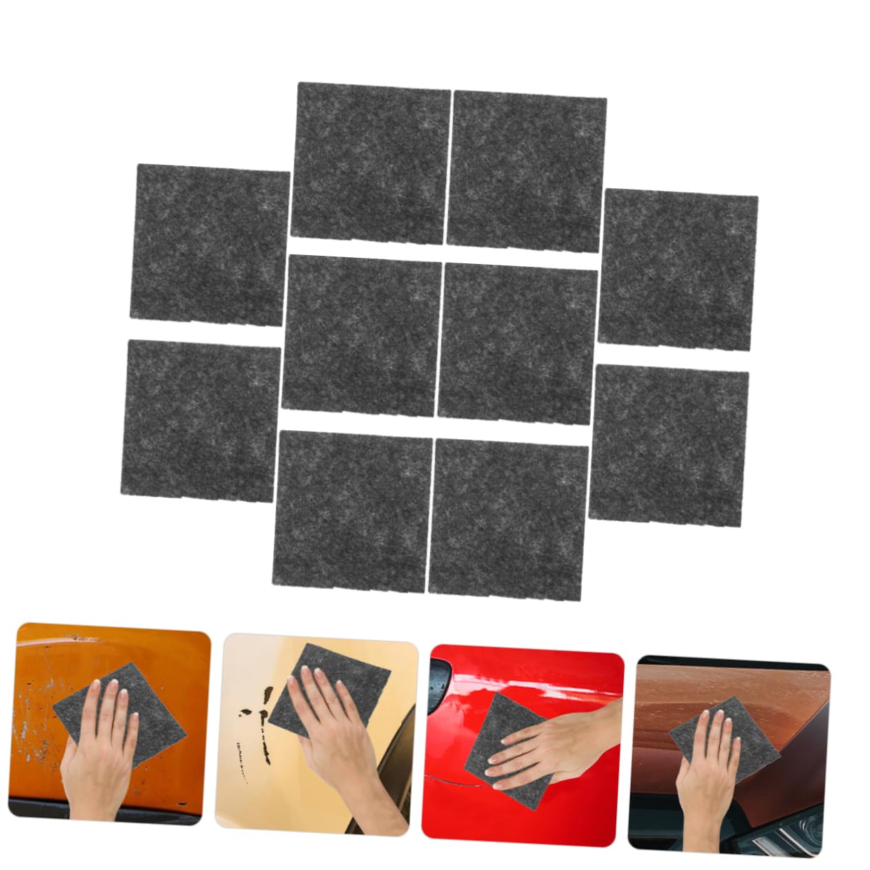 MUCKLILY 10pcs Nano Cloth for Vehicle Scratch Repair Car Paint Scratch Remover Water Removal