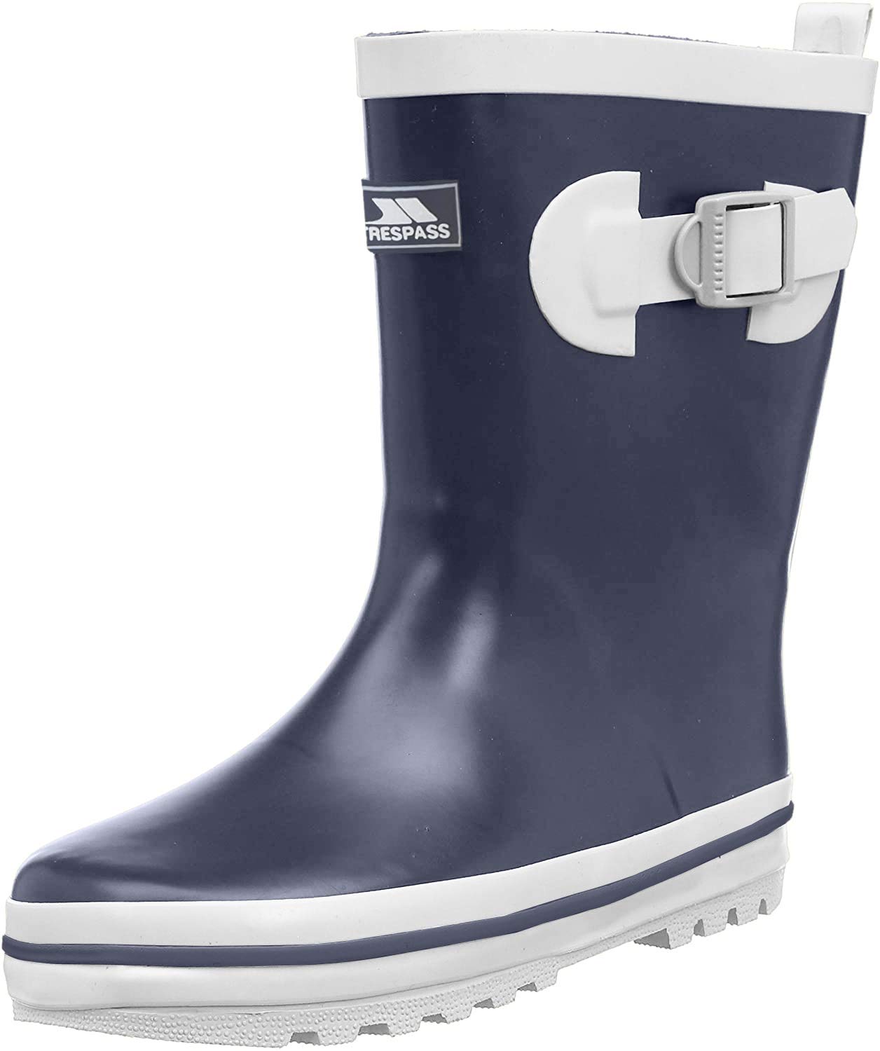 Trespass Trumpet, Navy, 26, Waterproof Wellington Boots Kids Unisex, UK Size 8, Blue