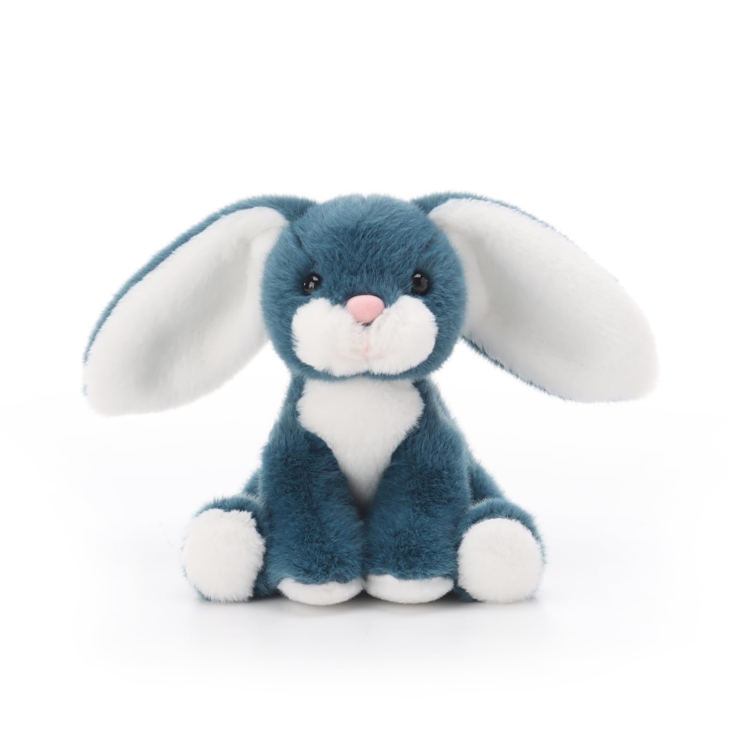 Apricot Lamb Navy Blue Gentle Bunny Rabbit Stuffed Animal Plush Toys 6"