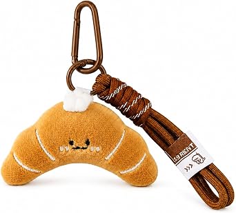Croissant Keychain, Bread Keychains Bag Charms for Women