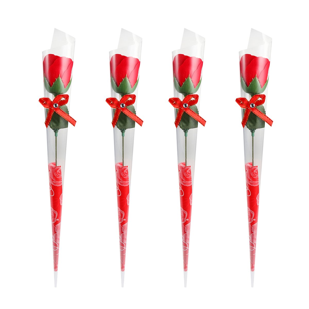 38 Stück Rosen Seifen Gastgeschenk Rot Rose Blütenblatt Bad Körper Seife Hochzeit Party Geschenk Deko für Valentinstag Muttertag Jahrestag