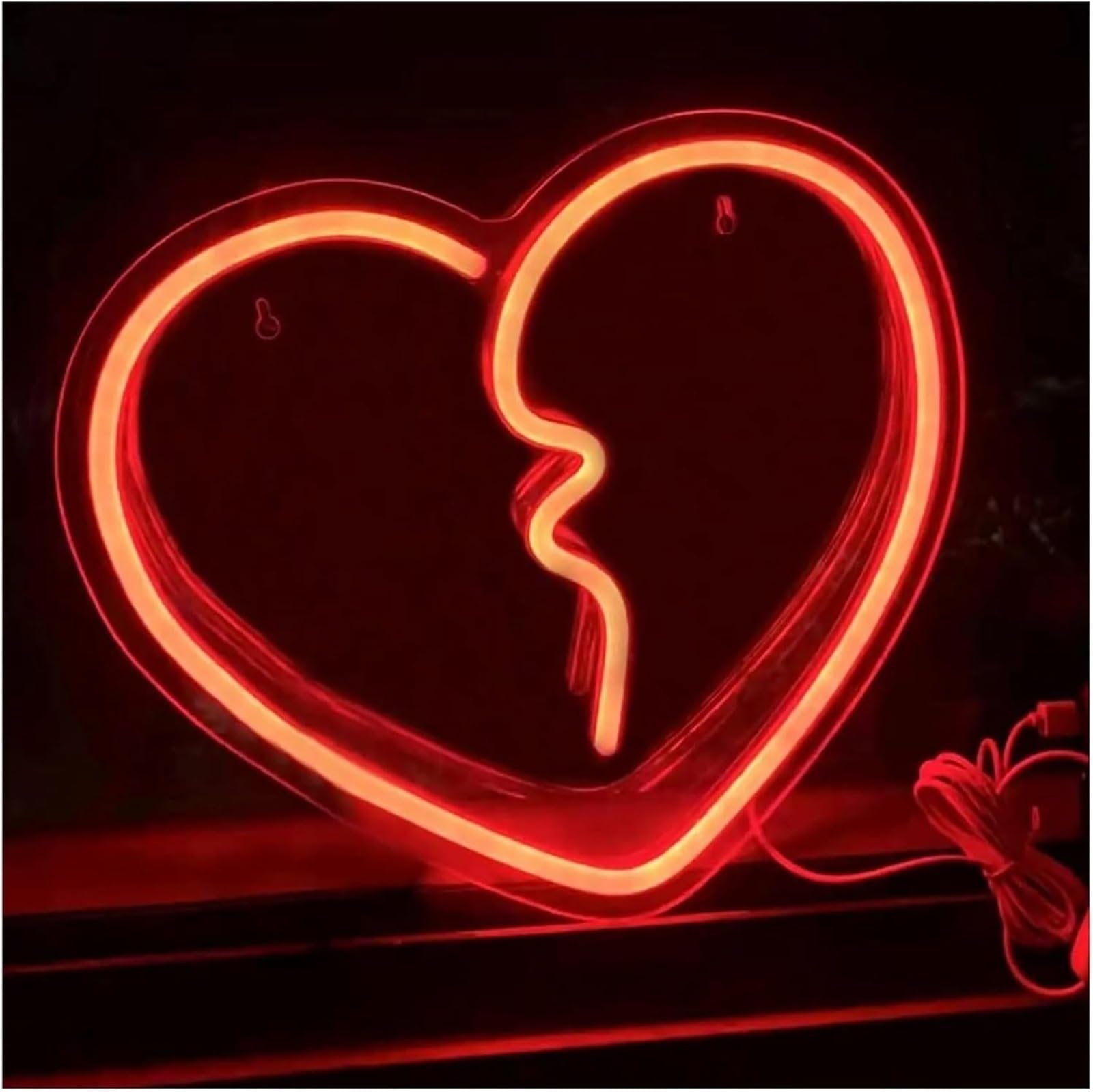 Zynther Neon lamp for neon Lamp Broken Heart for Led Light Love Atmosphere 30.5cmx35.5cm