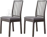 Vista 24 de Dimatic Juego de 2 fundas de asiento para silla, de piel sintética, impermeables, fundas elásticas para sillas de comedor, fundas protectoras