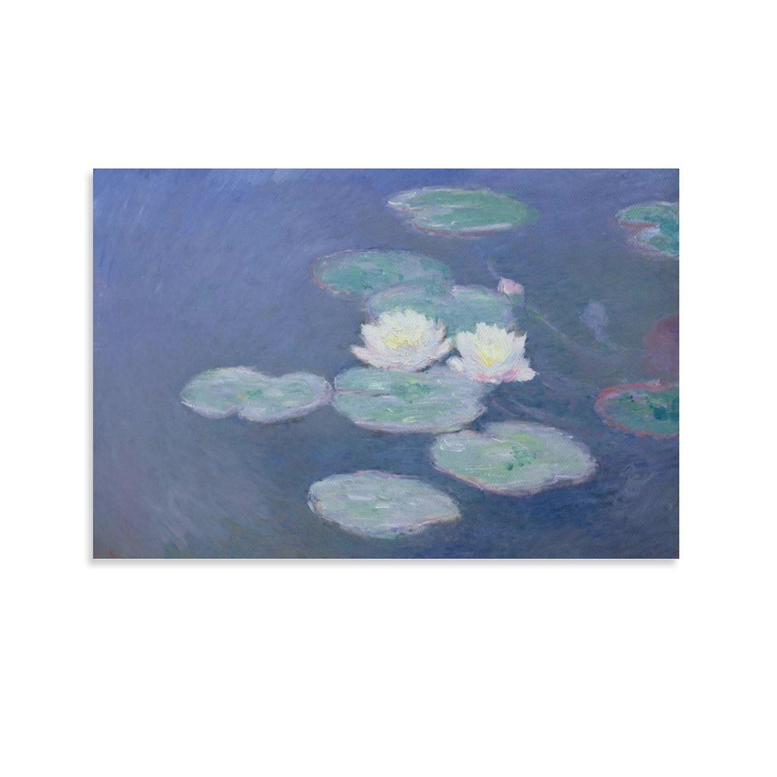 Amazon.co.jp: Claude Monet クロード・モネ代表作『睡蓮 2』 アートポスター キャンバス プリント 部屋飾り ...