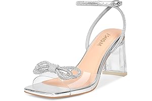 Sassy & Comfortable Clear Rhinestone Heels for All Occasions