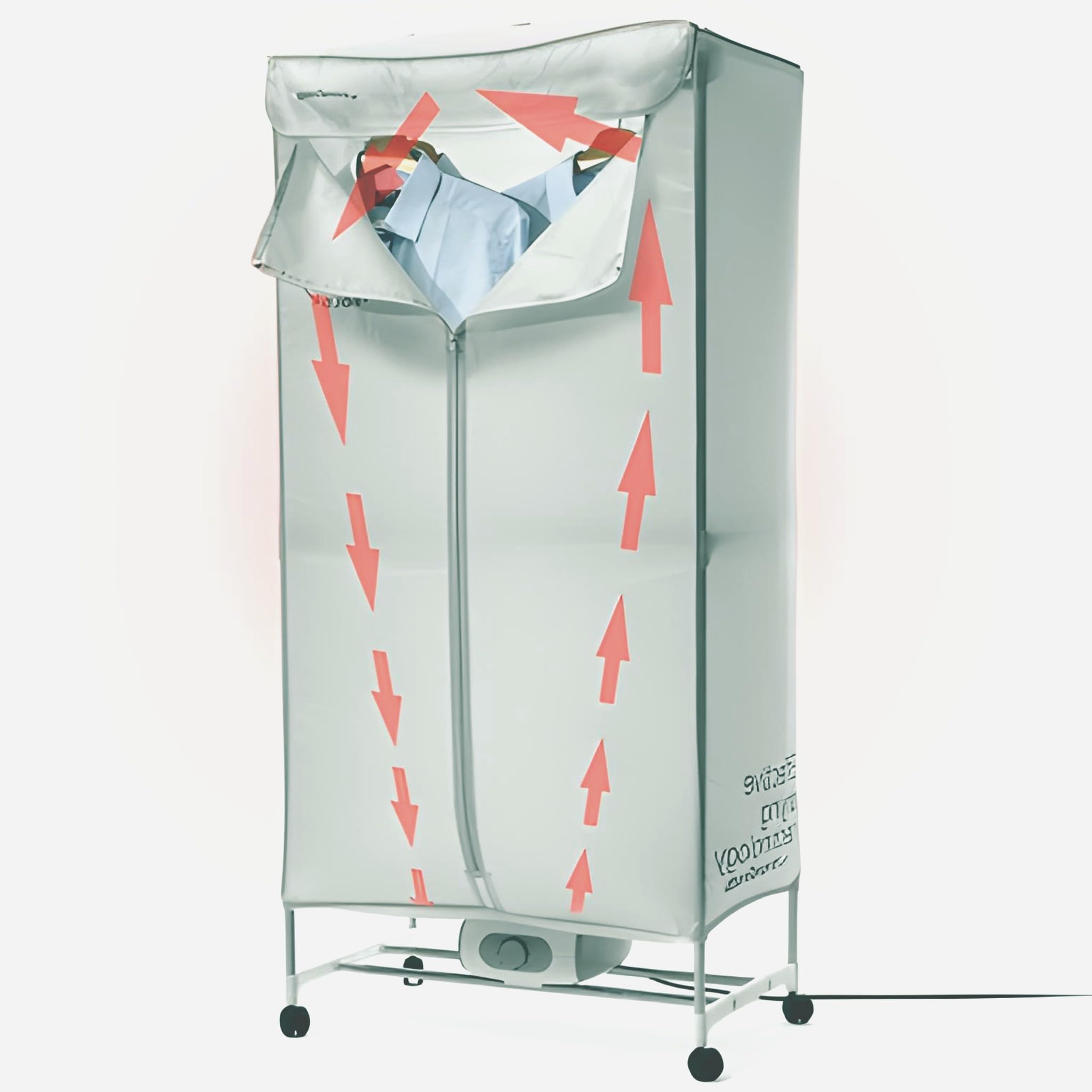 Bricoloco Secadora Eléctrica Portátil 1200 W y hasta 70 grados, 2 alturas y hasta 15 kgs de ropa - Antibacteriano-Solución ideal para Secar las prendas en invierno