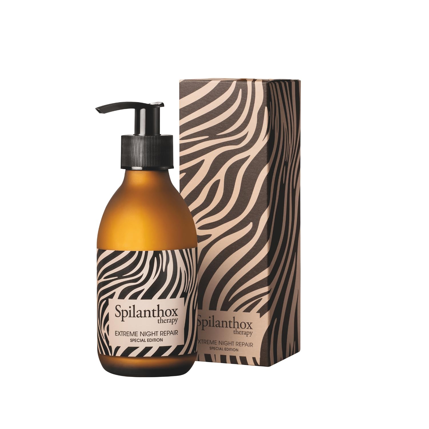 Spilanthox therapy - Extreme Night Repair Special Edition Zebra 200 ml - Crema facial para reducir las arrugas - Cuidado facial antiedad - Spilantol, ácido hialurónico y zinc - Cosmética natural