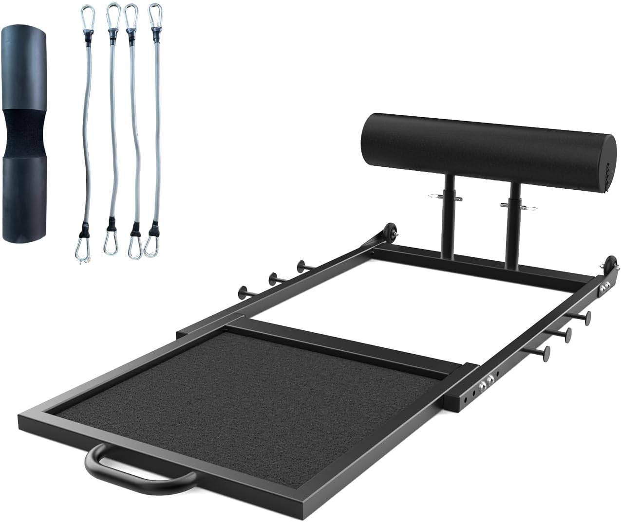 Hip Thrust Machine with Adjustable Resistance – Glute Workout Equipment for Home Gym, Deep Squat & Multipurpose Glute Trainer Bench for Booty & Core Strength Training