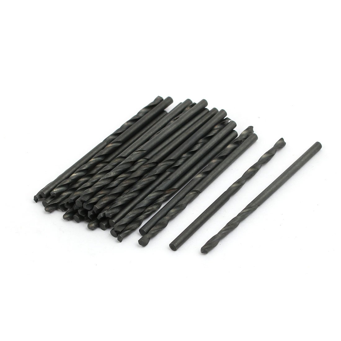 Aexit 2.5mm Dia Tool holder HSS Oxynitriding 2-Flute Straight drill hole Twist Drill Bit Black 30pcs Model:82as633qo473