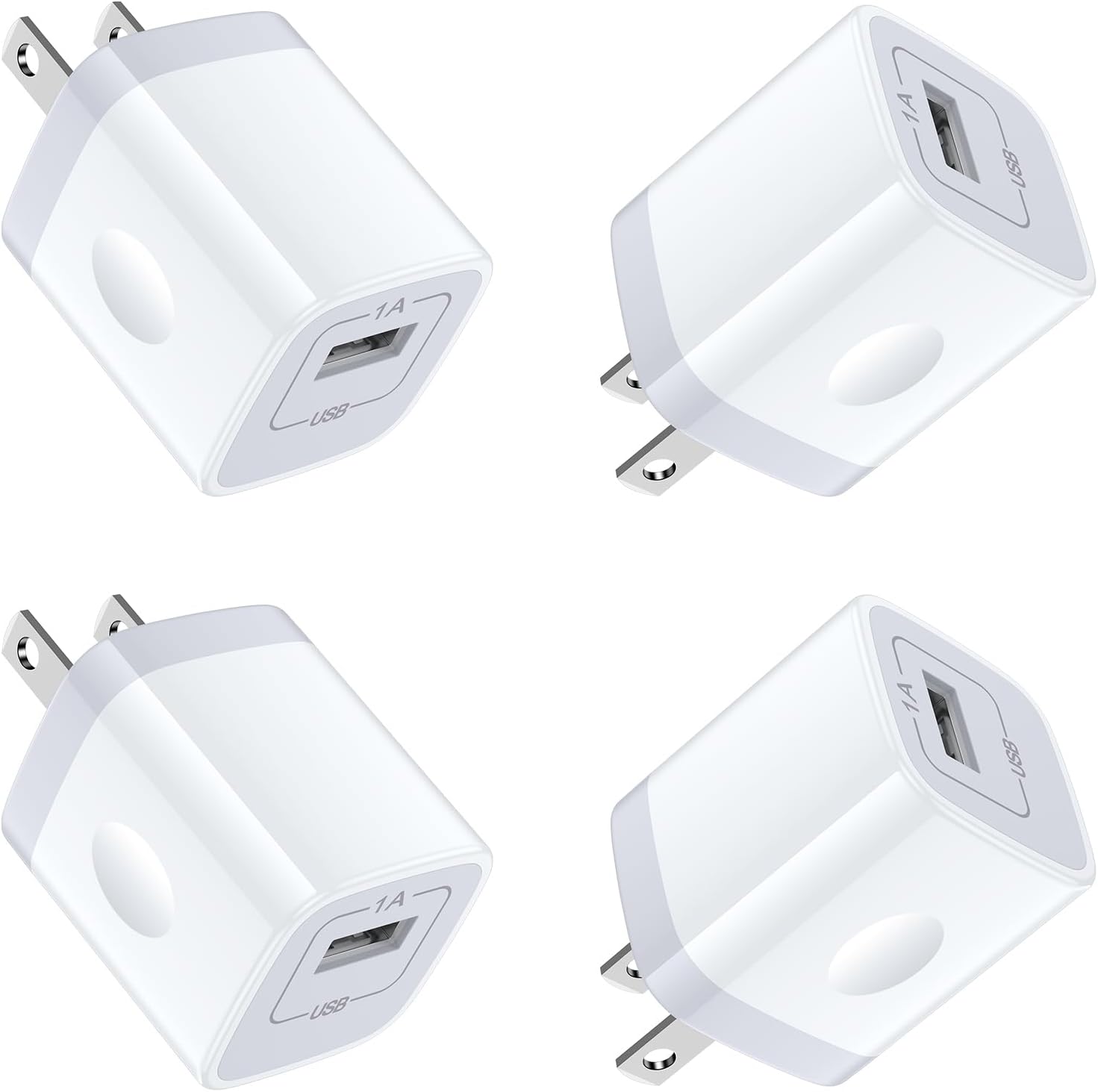 USB Outlet Plug Wall Charger Block for Samsung Galaxy S25 Edge/Ultra/S25/S24/S23,5V 1A Single Port Power Adapter Charger Supply Fast Charging Brick Cube Box Station USB Wall Plug for iPhone 16E/16Pro
