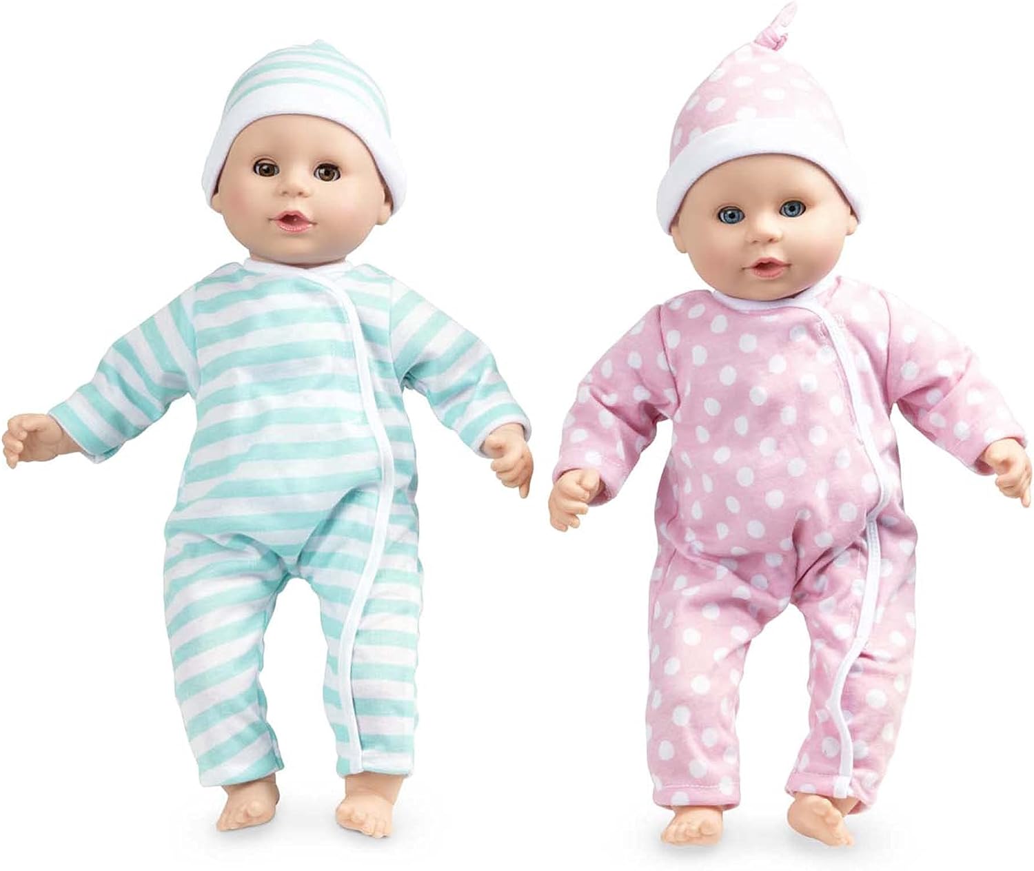 Holiday Deals 🛒 Melissa & Doug Mine to Love Twins Luke & Lucy 15” Light Skin-Tone Boy and Girl Baby Dolls with Rompers, Caps, Pacifiers Amazon Crazy 🔥 Deals Melissa & Doug Mine to Love Twins Luke & Lucy 15” Light Skin-Tone Boy and Girl Baby Dolls with Rompers, Caps, Pacifiers