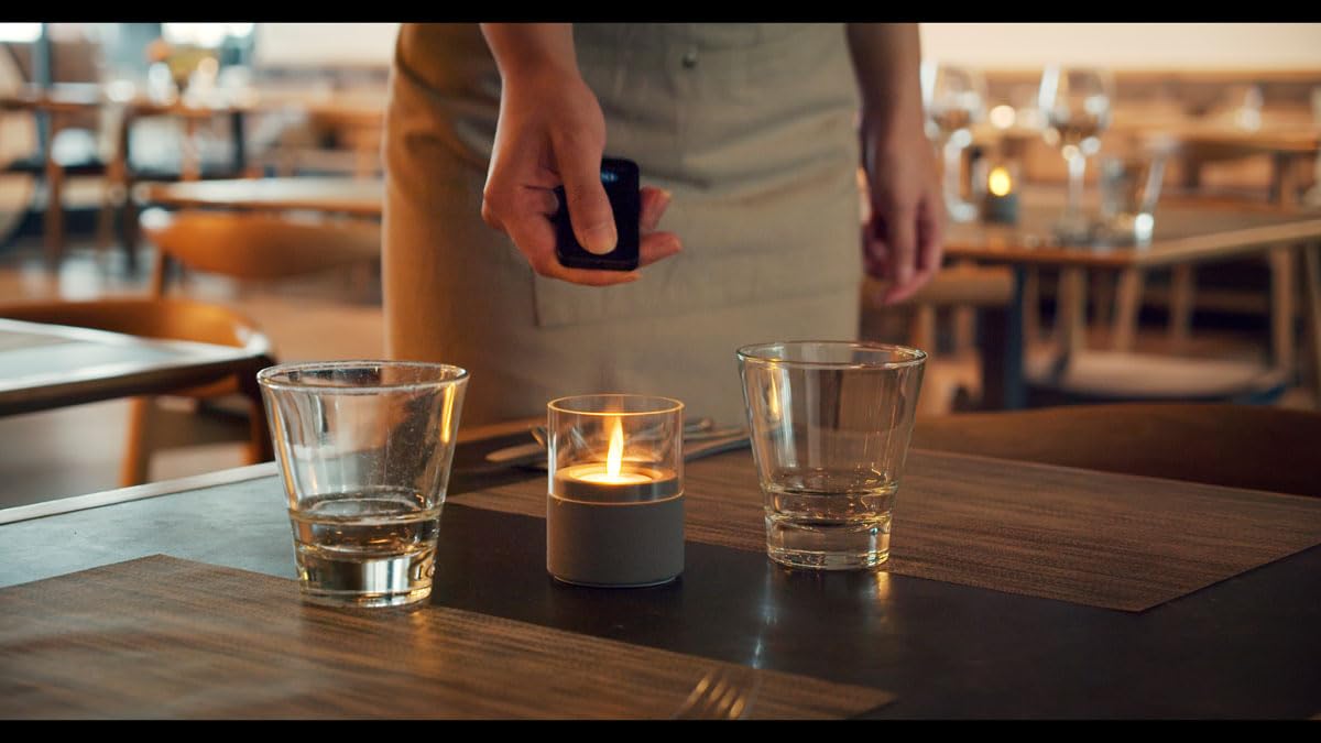 DUNI Led Set Moving Flame warm white 10 Stück wiederaufladbar 192536