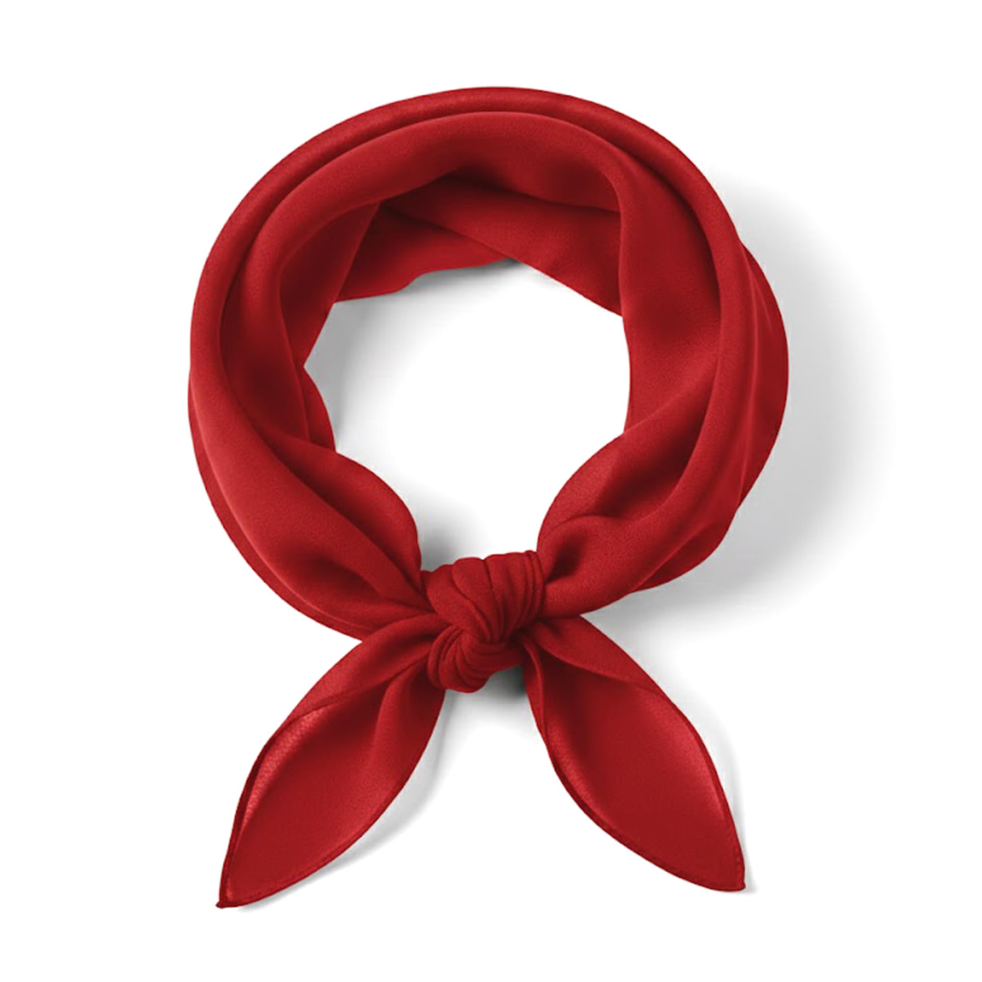 TigerTie Damska chustka szyfonowa w jednolitym kolorze - chusta na szyję rozmiar 50 cm x 50 cm - Made in Italy