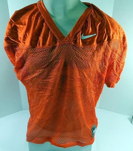 North Carolina Tar Heels UNC Game Used Orange Practice Football Jersey 470 - College Game Used