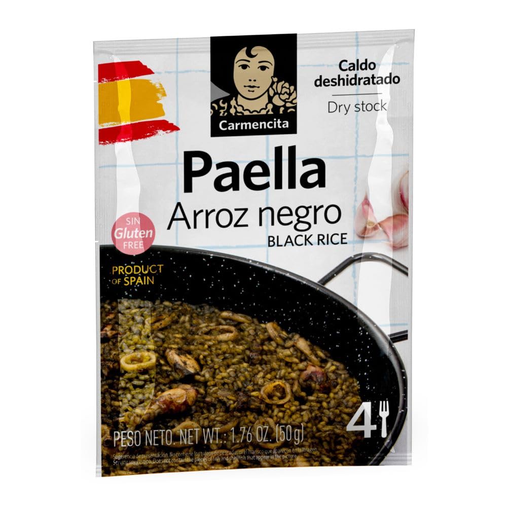 Dry Black Rice Paella Stock. 50g (1.76oz).