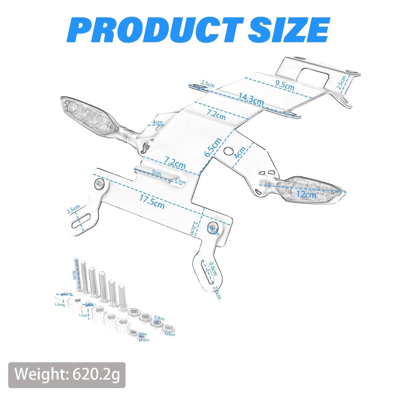 XSR 700 Fender Eliminator - Portatarga posteriore compatibile con XSR700 2015-2025 Smoke