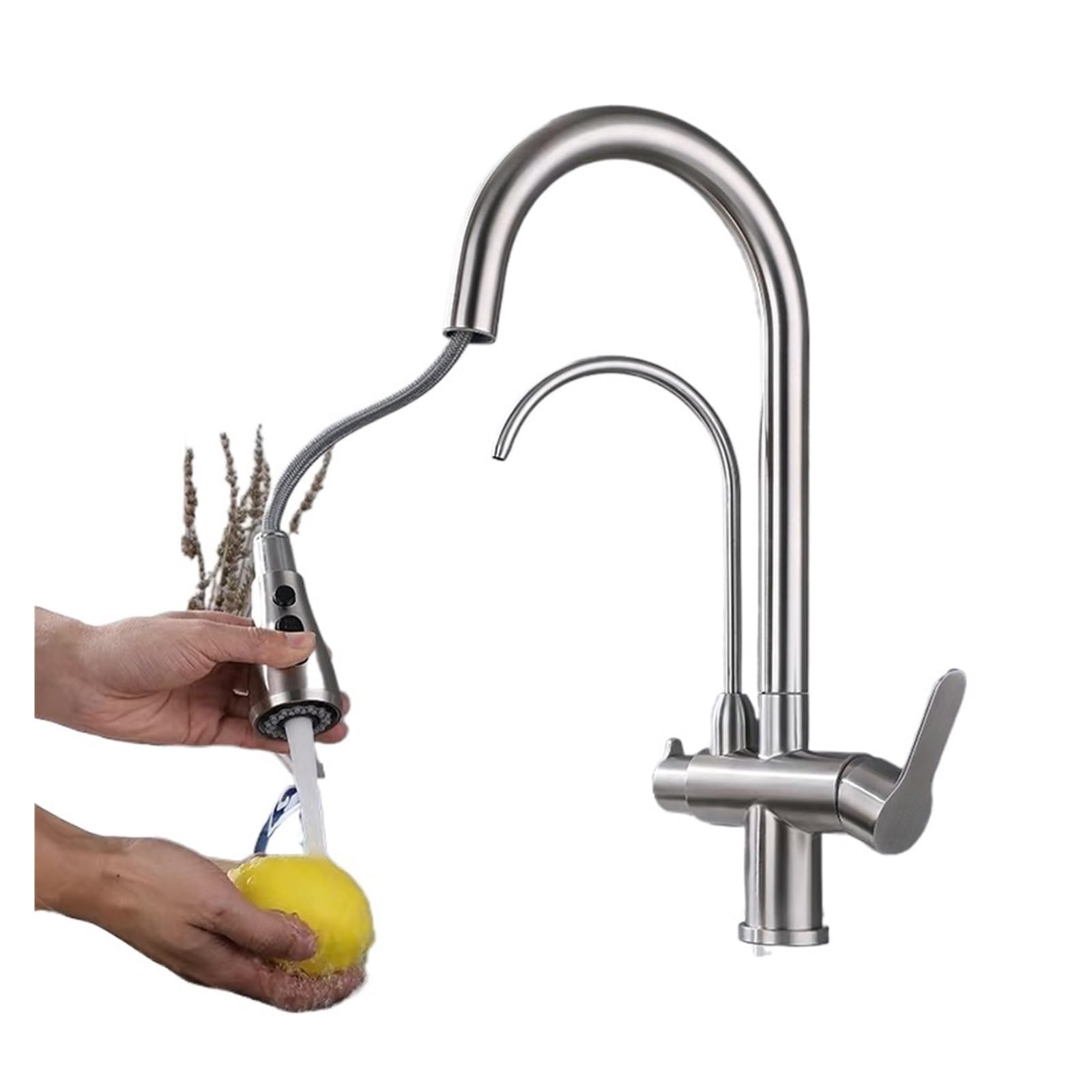 Robinet d'évier à boisson directe en acier inoxydable 304