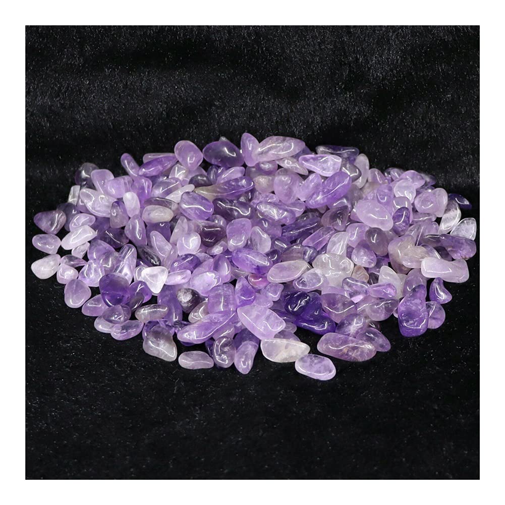 Regalo curativo Natural Amatista Grava Púrpura Cuarzo Grava Cristal Acuario Flor Jardín Curación Energía Piedra Decoración for Inicio Colecciones (Size : 500g)