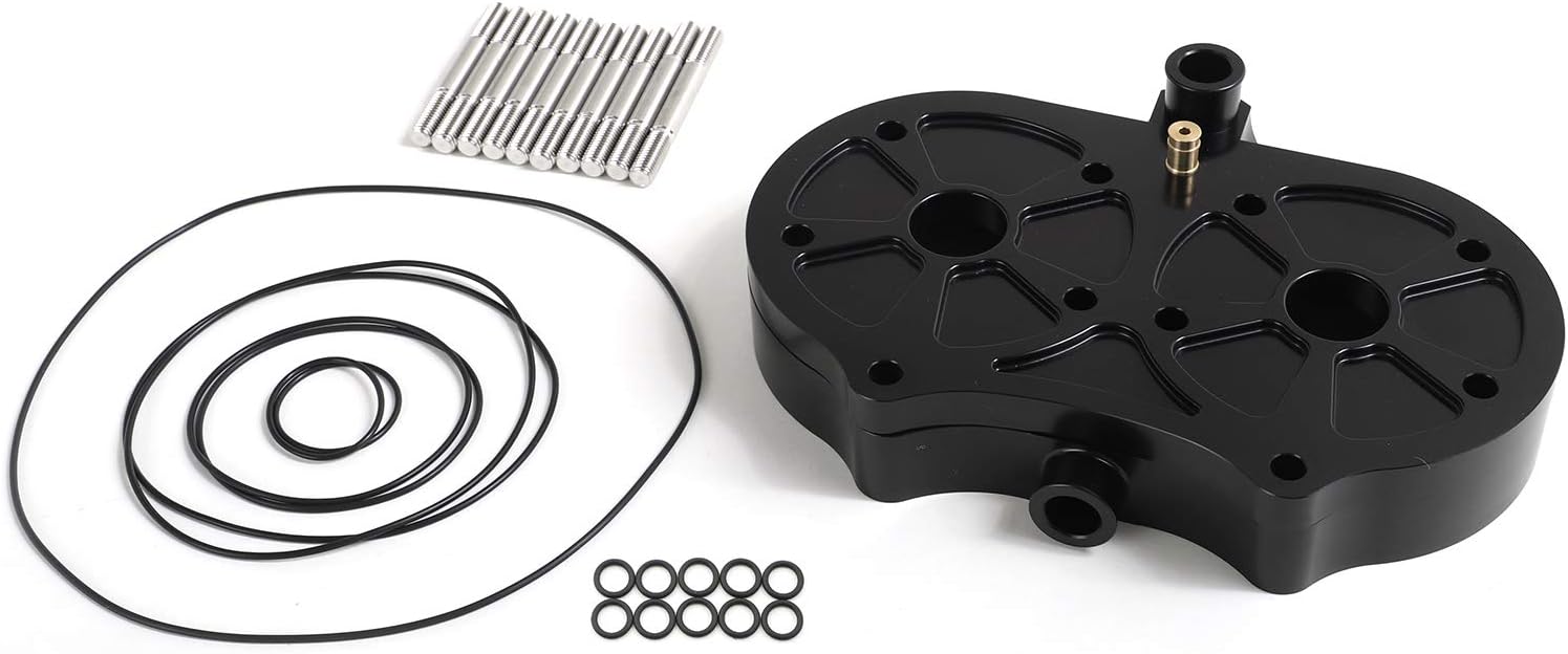 Cylinder Head Cool Head + Studs + O-rings Kit for Yamaha Banshee 350 YFZ350 1987-2006, Silver