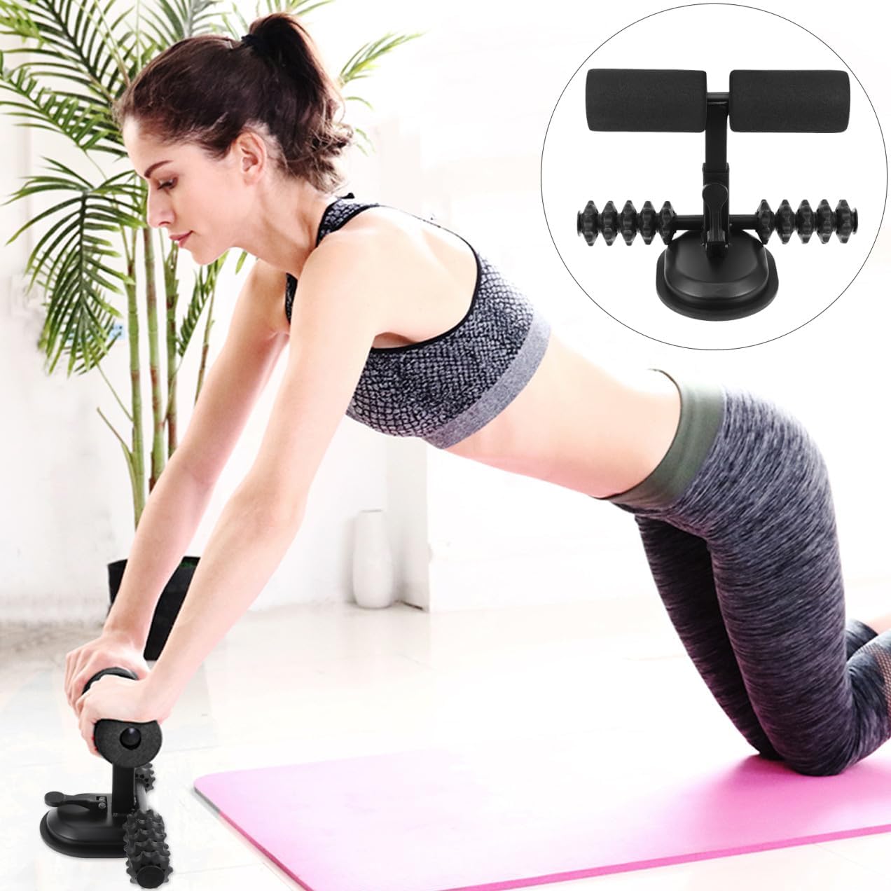 Sit-up Abdominal Curl Aid Leg for Home Exercise Suction Cups Sit-up Device for Belly Fitness