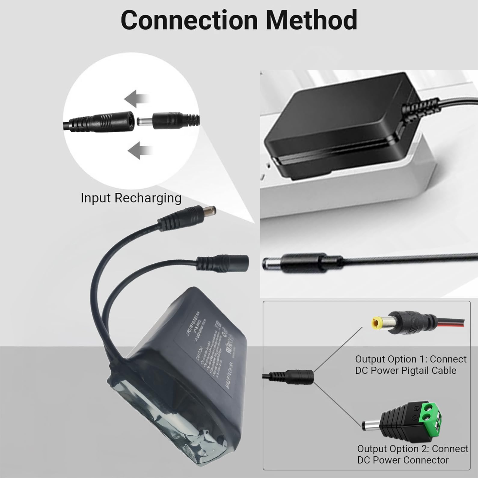 Paquete de batería de iones de litio de 12 V 5600 mAh con cargador, compatible con dispositivos de 12 V, luz de bicicleta, proyecto de bricolaje, radio, luz de pesca, tira de luz LED, luz de cámara
