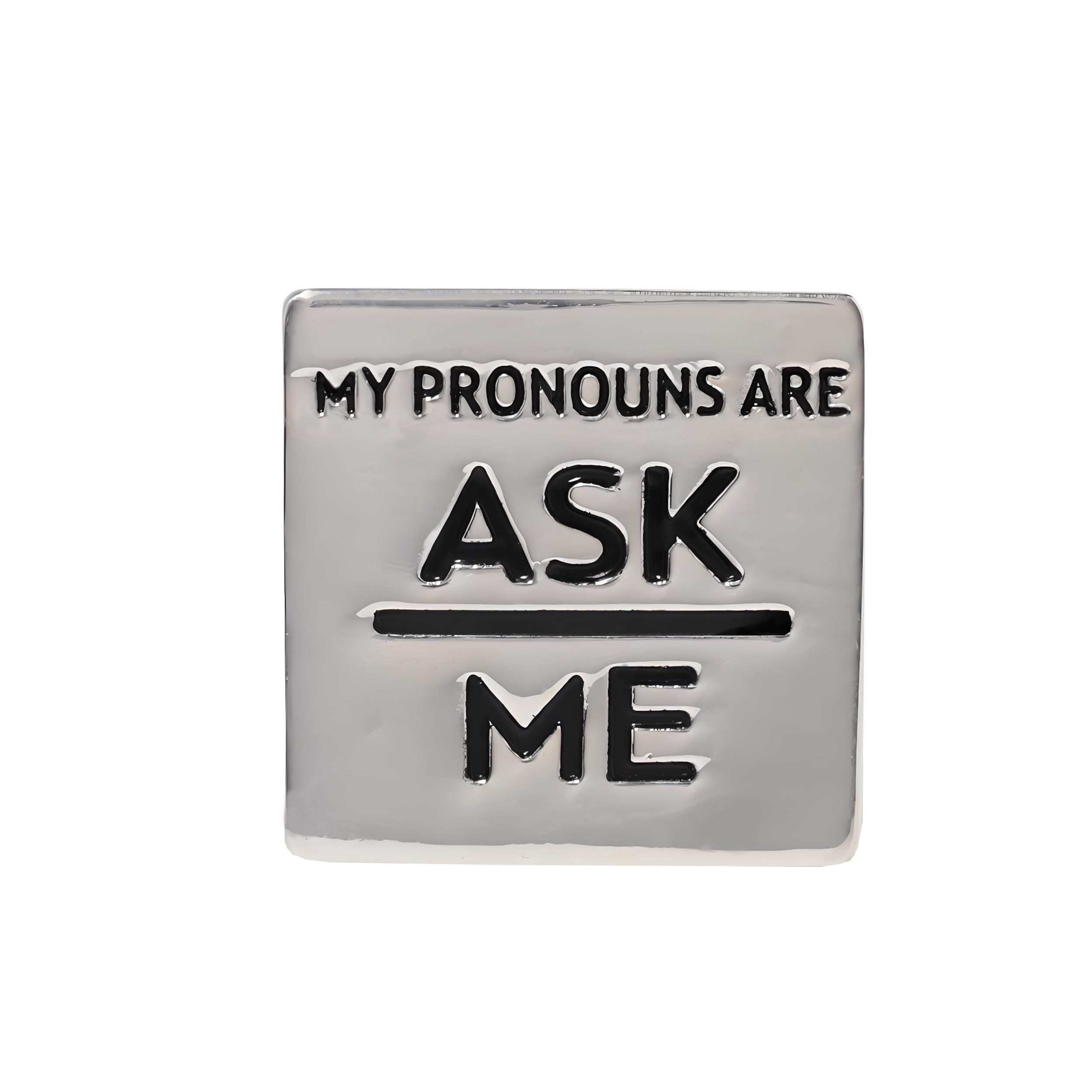 Square My Pronouns Are She Her Pin She Her He Him They Them Pin Gender Identity Pronoun Pin for Backpack, Purse, Jacket, Hat Perfect for LGBTQ Events
