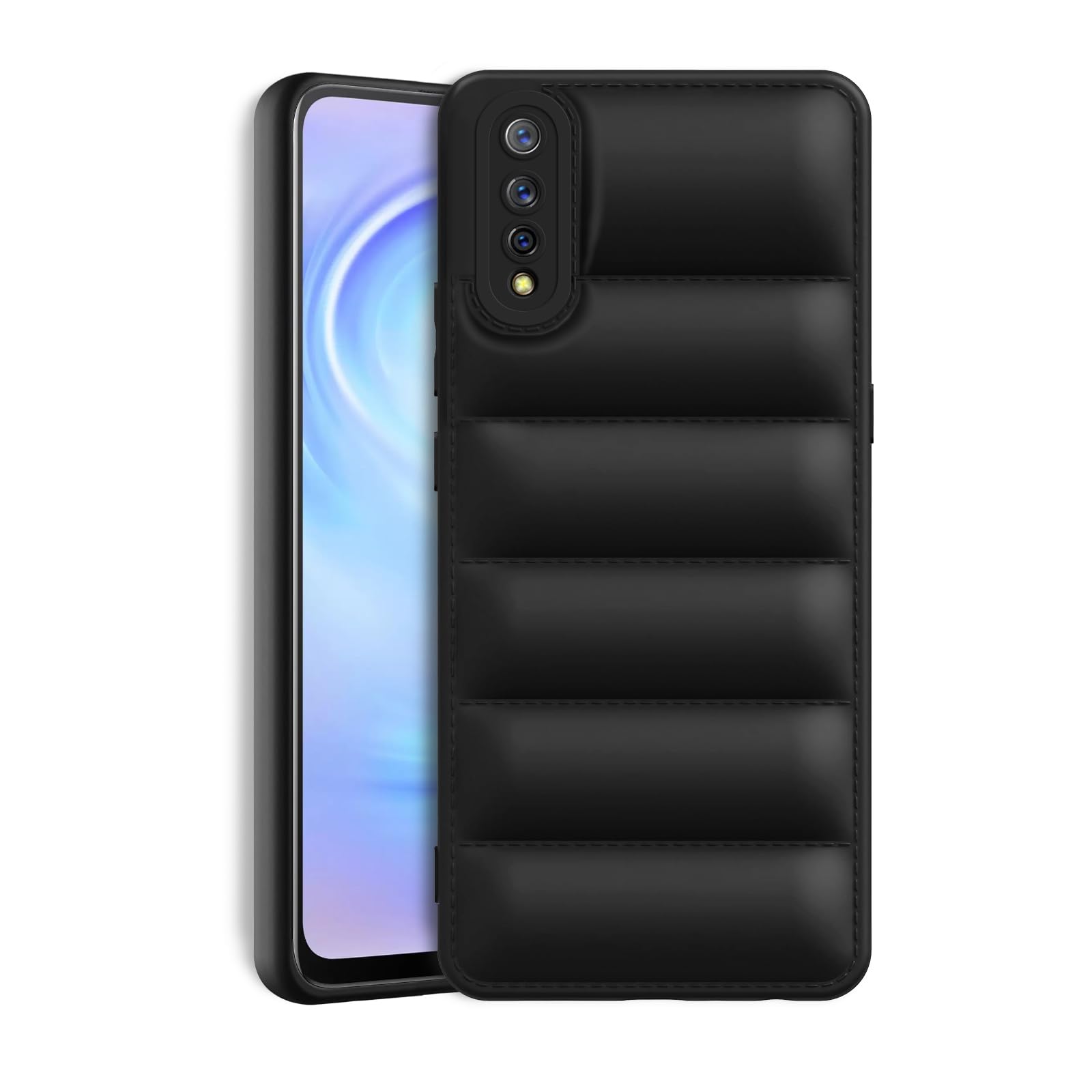 Plus Puffer Case Camera Protection Soft Back Cover for Vivo S1 - Black (B0CQKD5P5T) Amazon Price History, Amazon Price Tracker