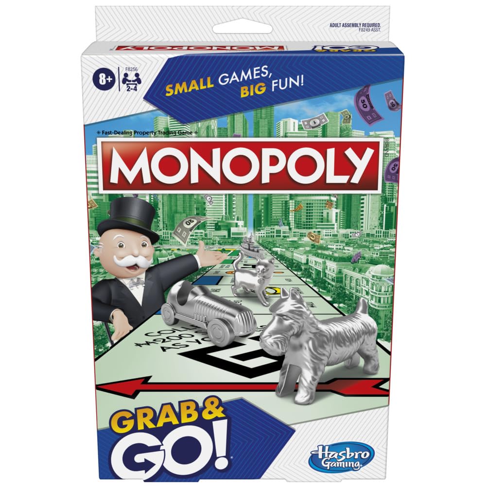 Hasbro Monopoly Grab And Go – Gioco Da Tavolo Portatile, Versione Compatta Per Viaggi E Amici - 3