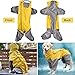 Regenmantel für Hunde,Hunderegenmantel,Wasserdichter Hundemantel mit Kapuze,Leichte Regenjacke Hund Geeignet für Mittlere und Große Hunde den Hundespielplatz und den Urlaub mit Hund (Gelb-26)