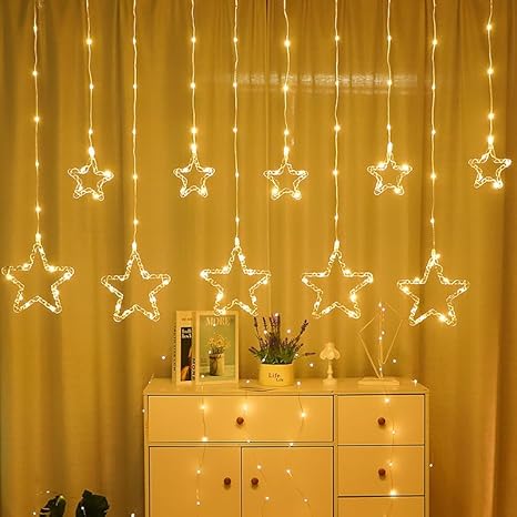 Diwali Fairy Star Curtain LED Lights for Home Decoration